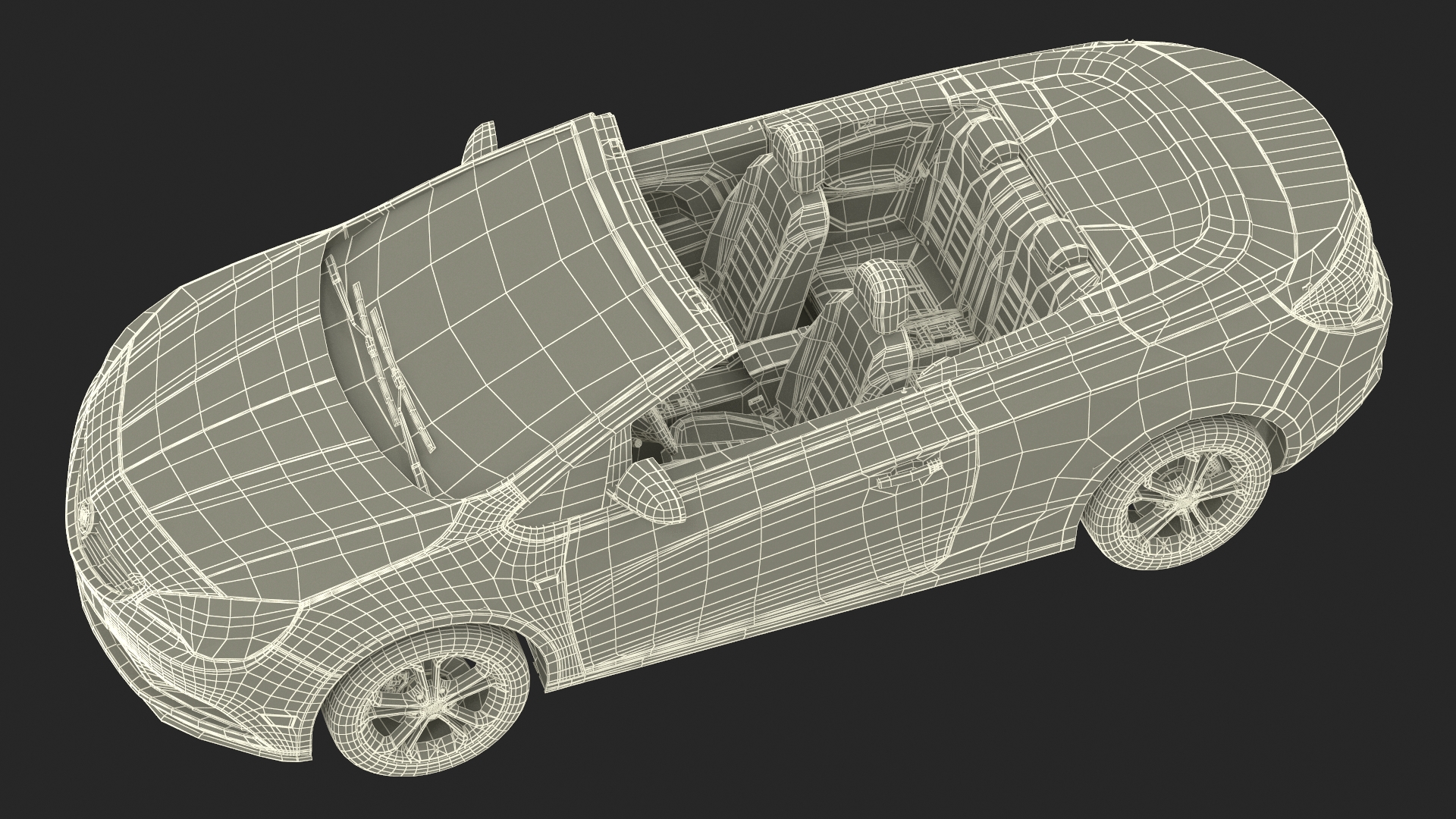 3D model Buick Cascada Cabriolet Convertible Red Color
