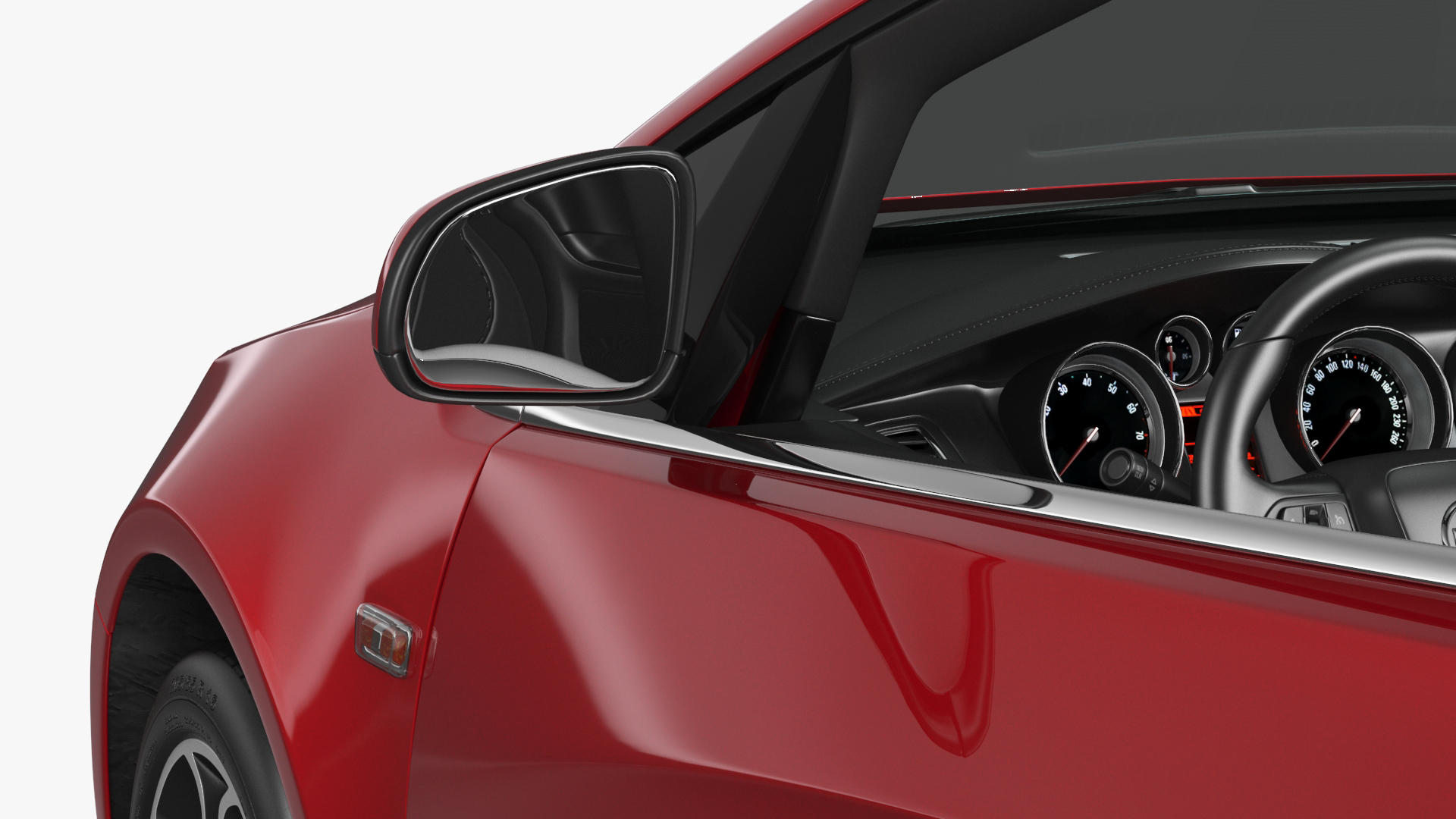 3D model Buick Cascada Cabriolet Convertible Red Color