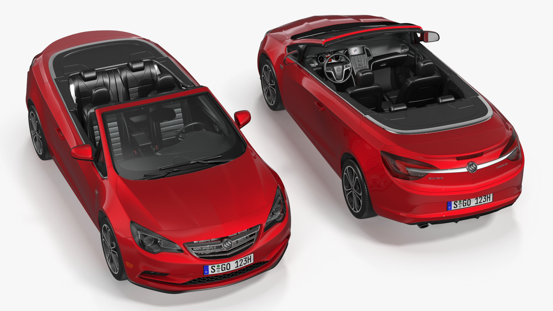 3D model Buick Cascada Cabriolet Convertible Red Color