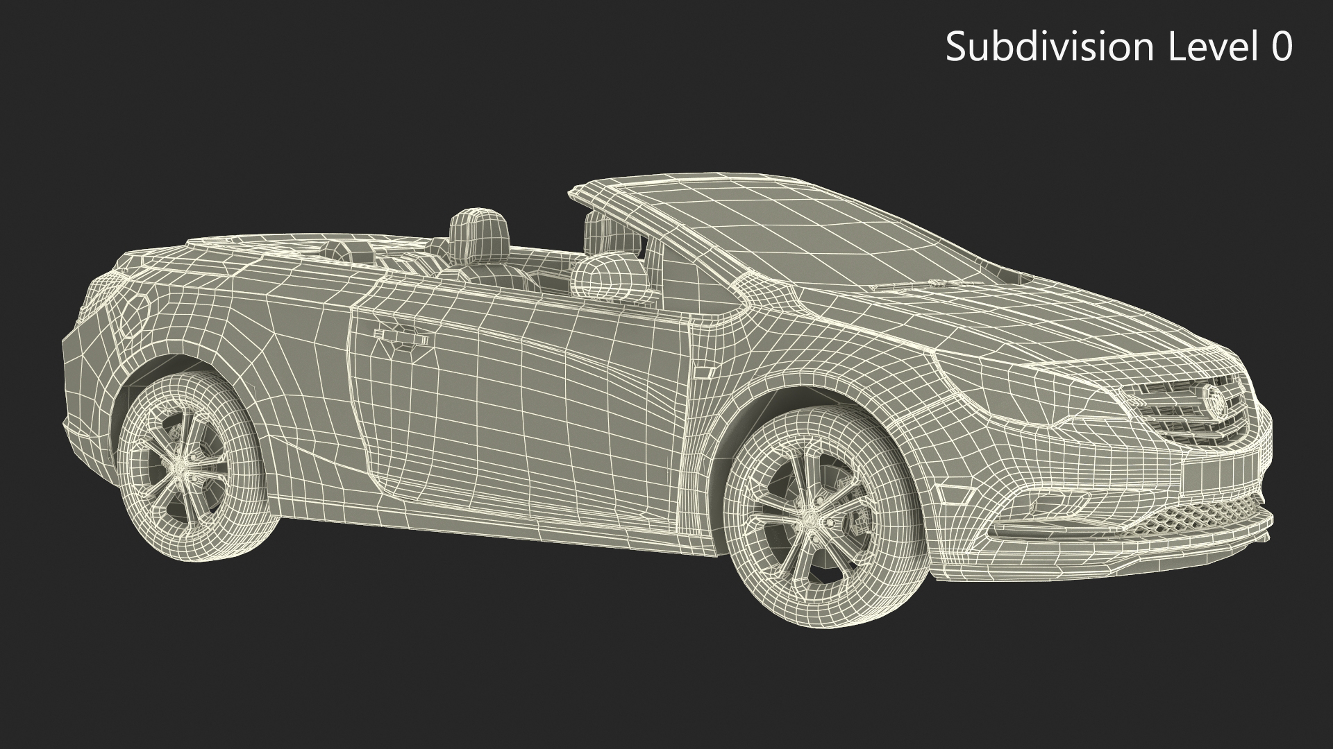 3D model Buick Cascada Cabriolet Convertible Red Color