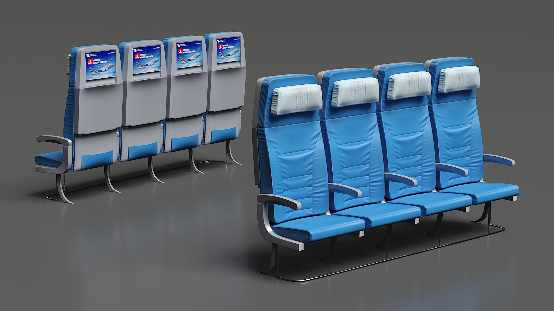 Airplane Passenger Seats 3D model