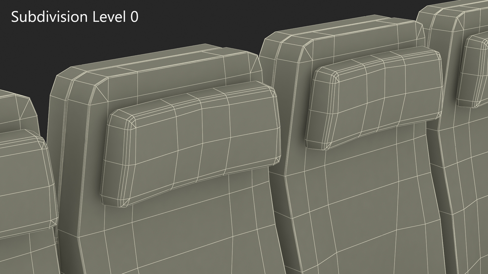 Airplane Passenger Seats 3D model