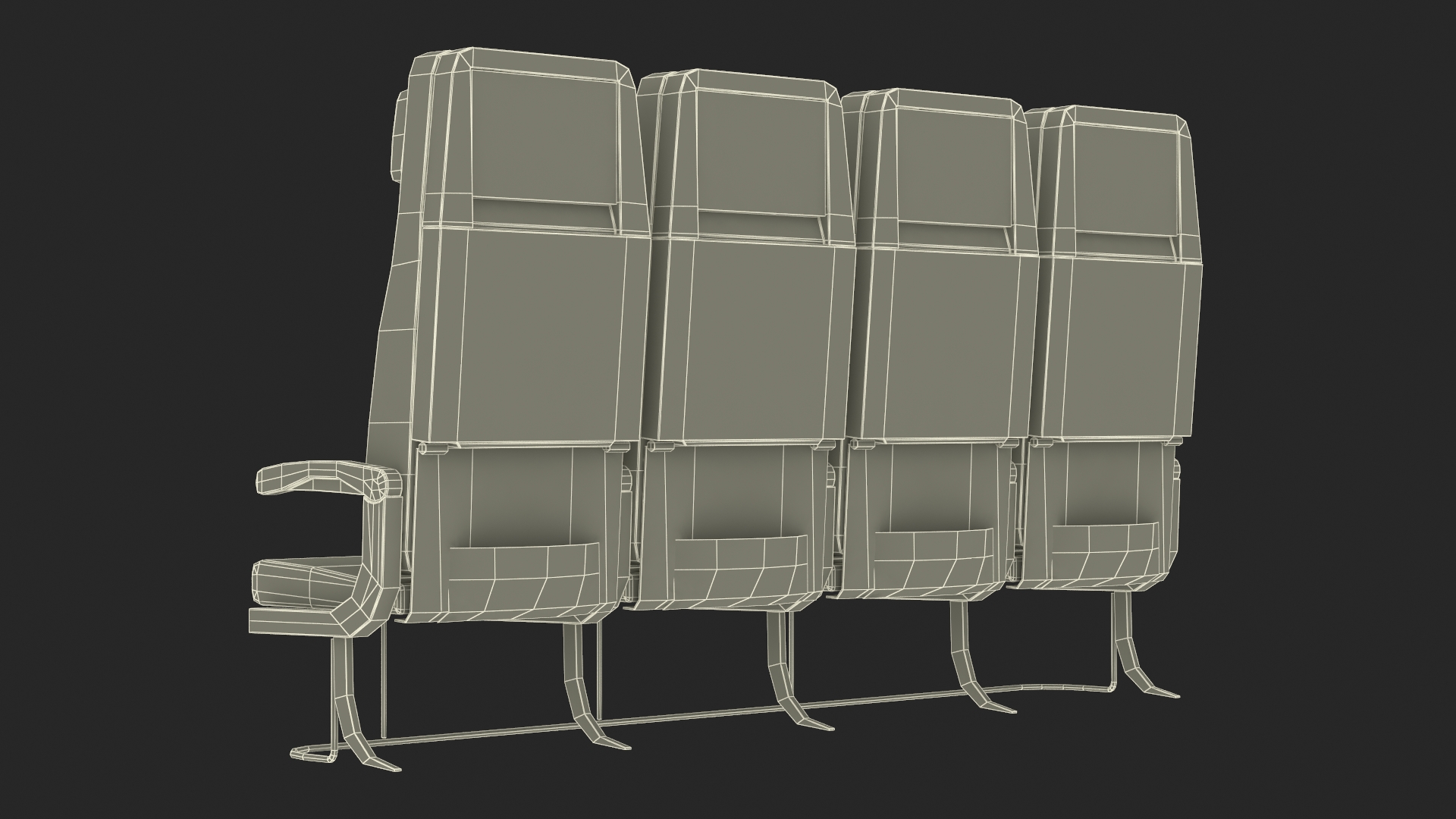 Airplane Passenger Seats 3D model