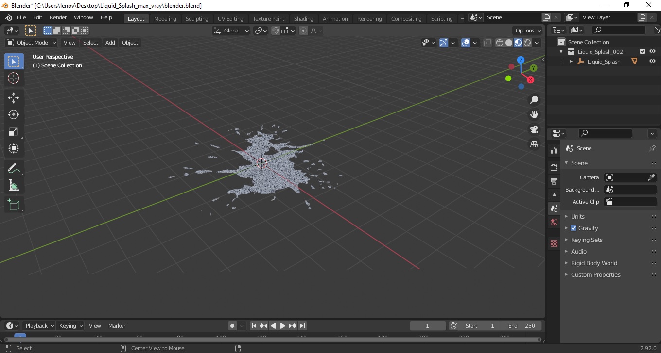 3D Liquid Splash model