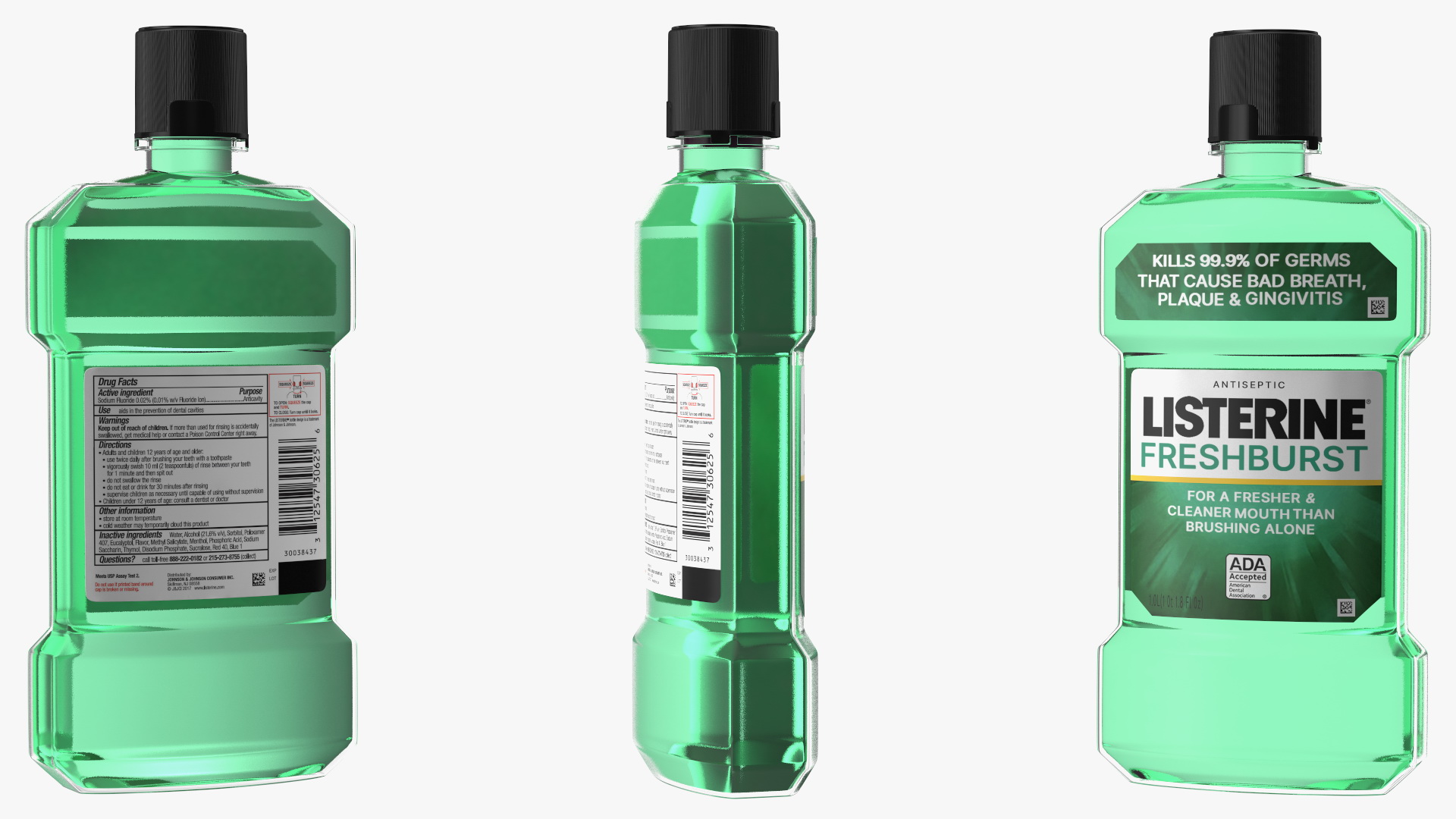 Listerine Freshburst Antiseptic Mouthwash 1L 3D model