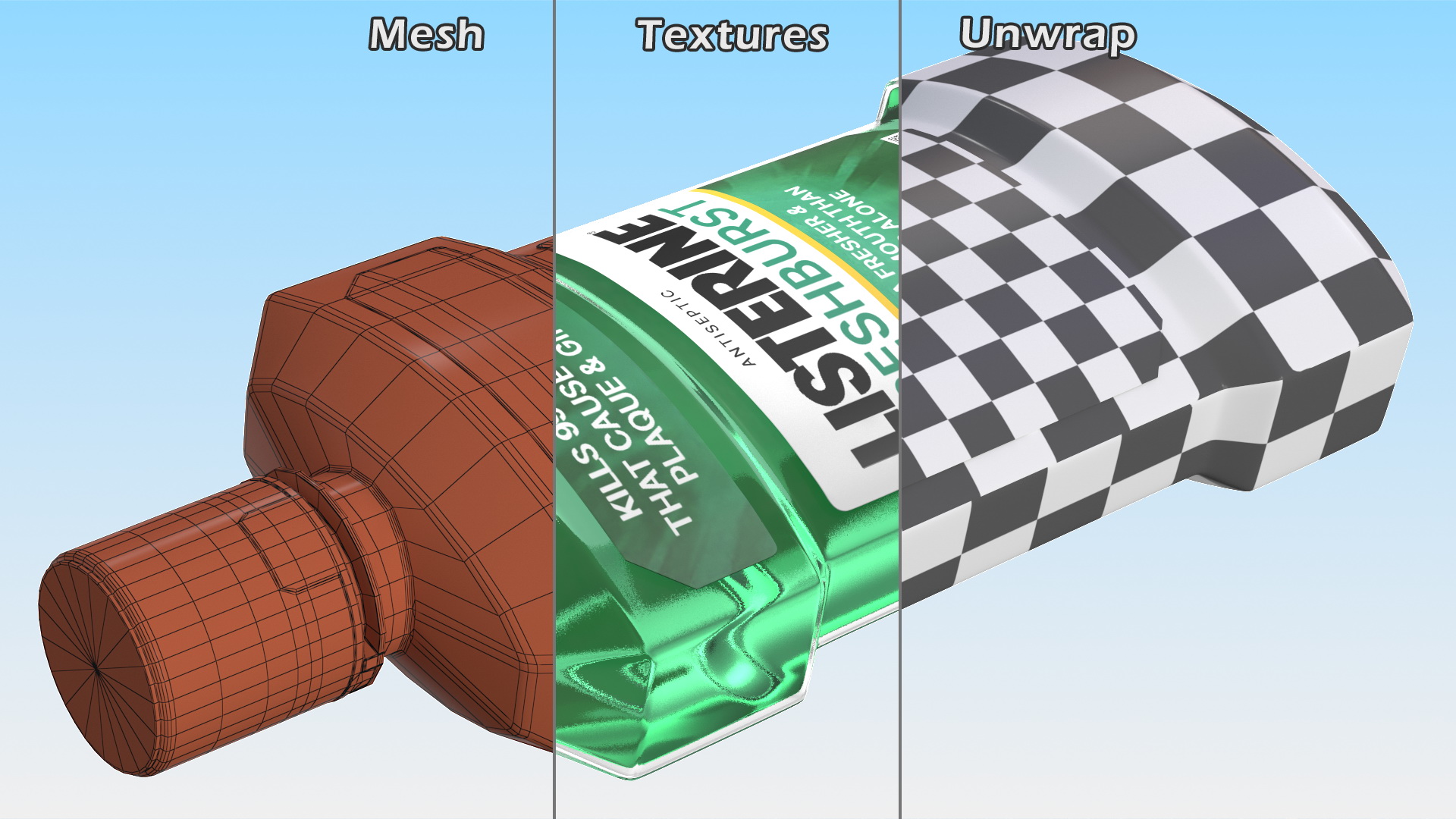 Listerine Freshburst Antiseptic Mouthwash 1L 3D model