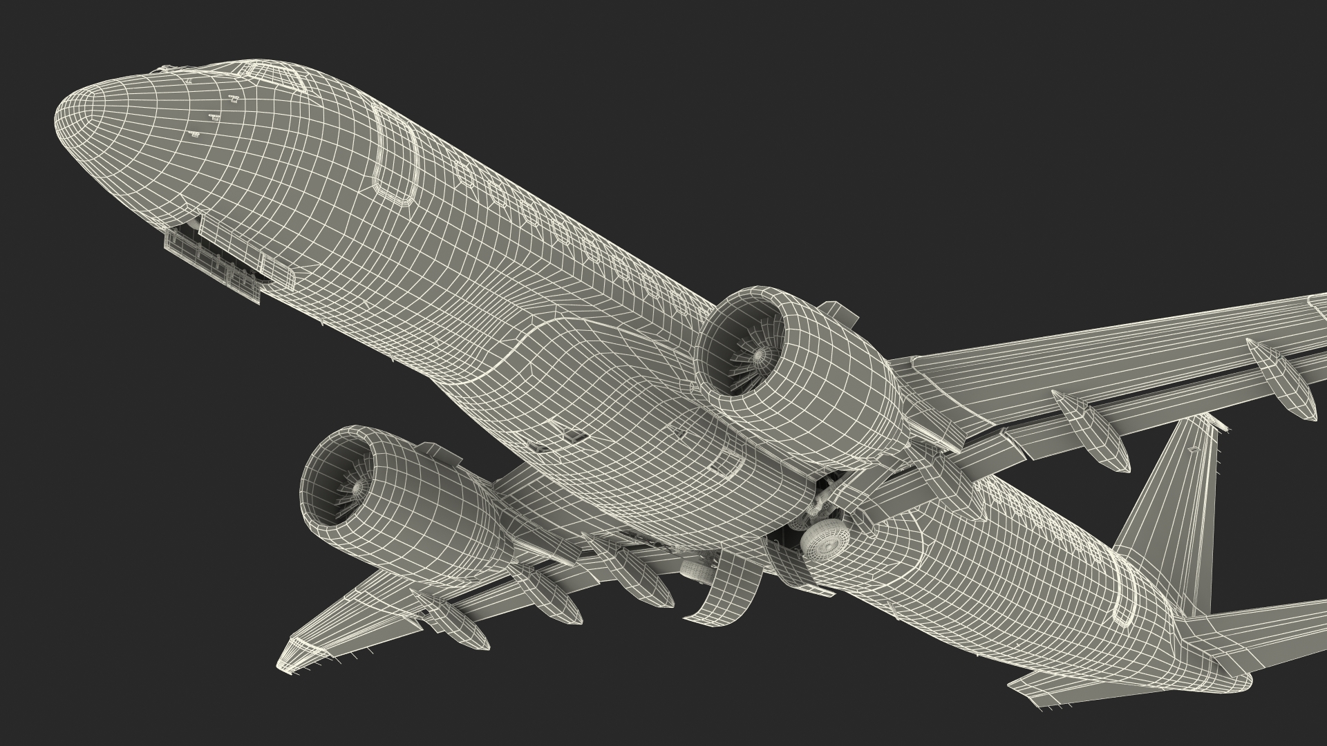 3D Embraer E-Jet E190-E2 Rigged model