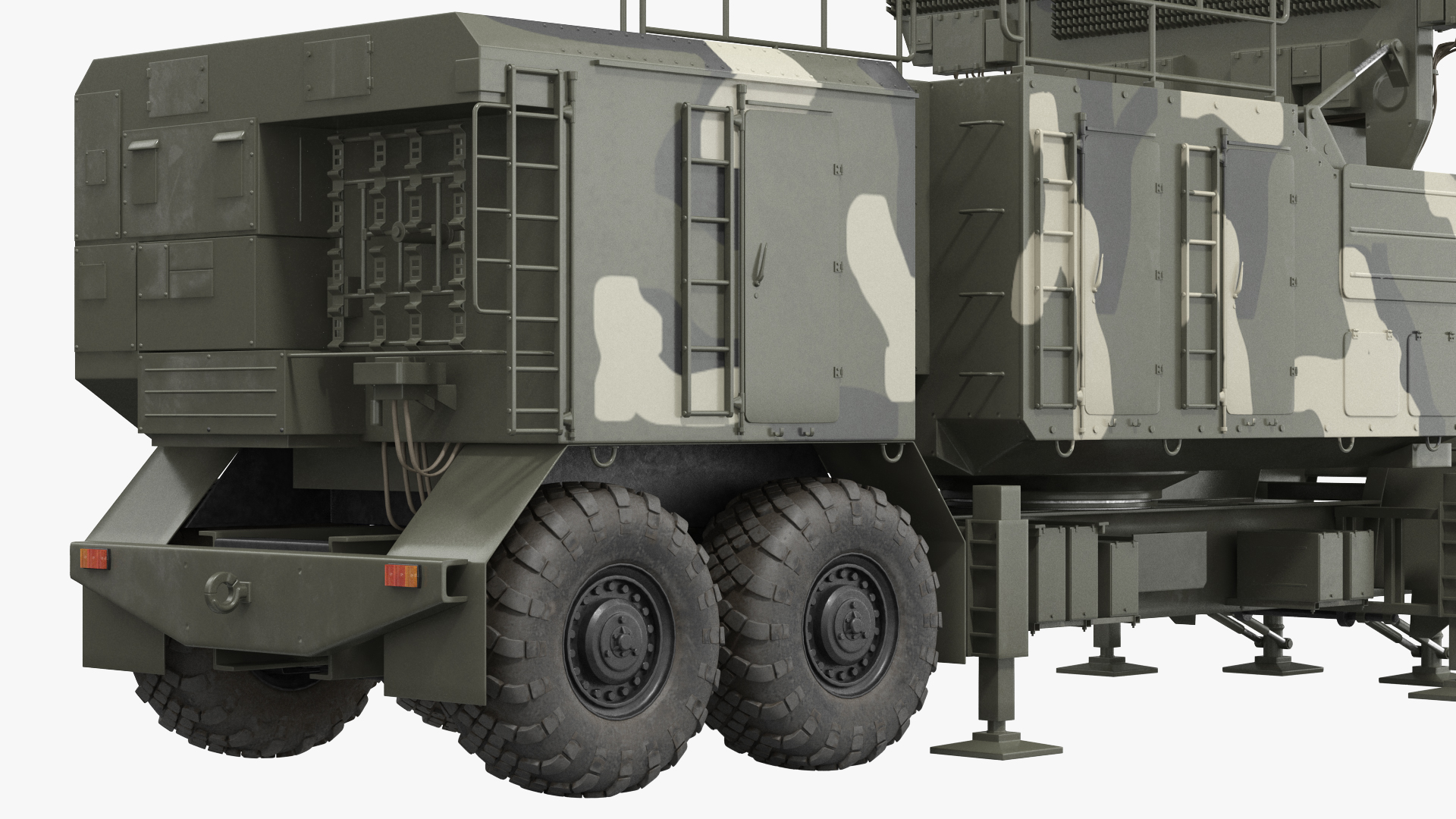 Phased Array Aquisition Radar 64N6 Camouflage Rigged 3D