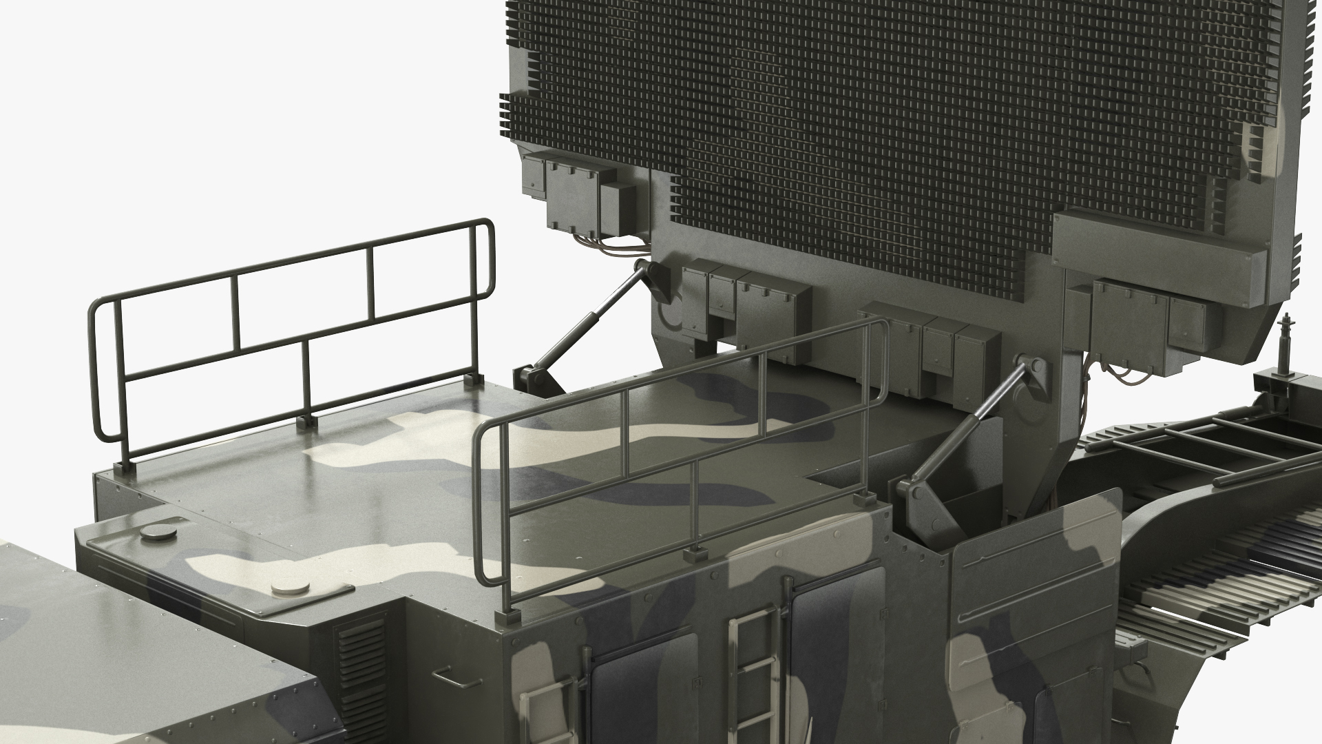 Phased Array Aquisition Radar 64N6 Camouflage Rigged 3D