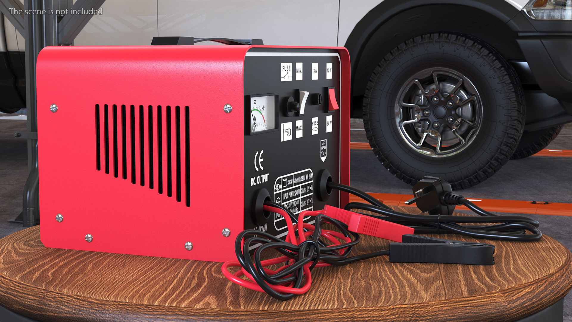 Car Battery Charge Red 3D