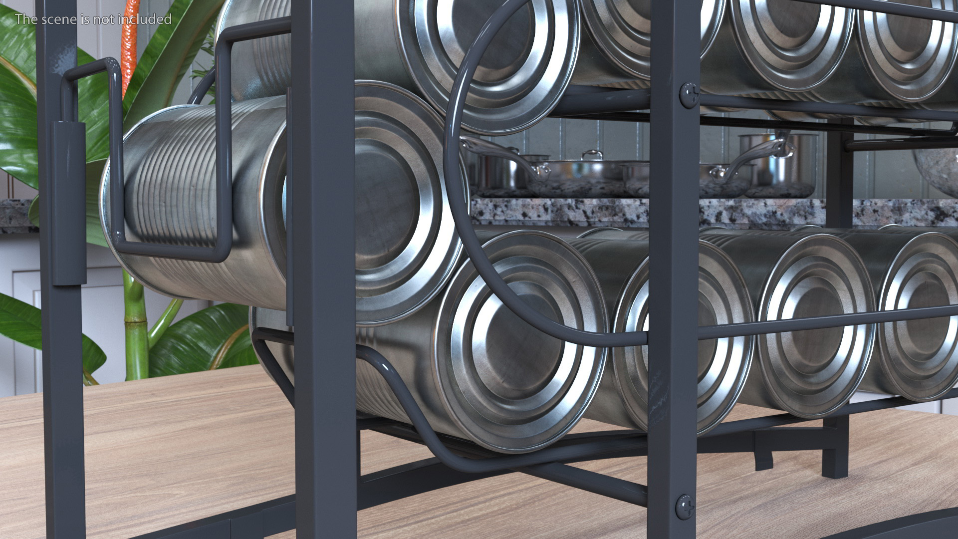 3D Tin Can Storage Dispenser with Tin Cans and Price Tag model