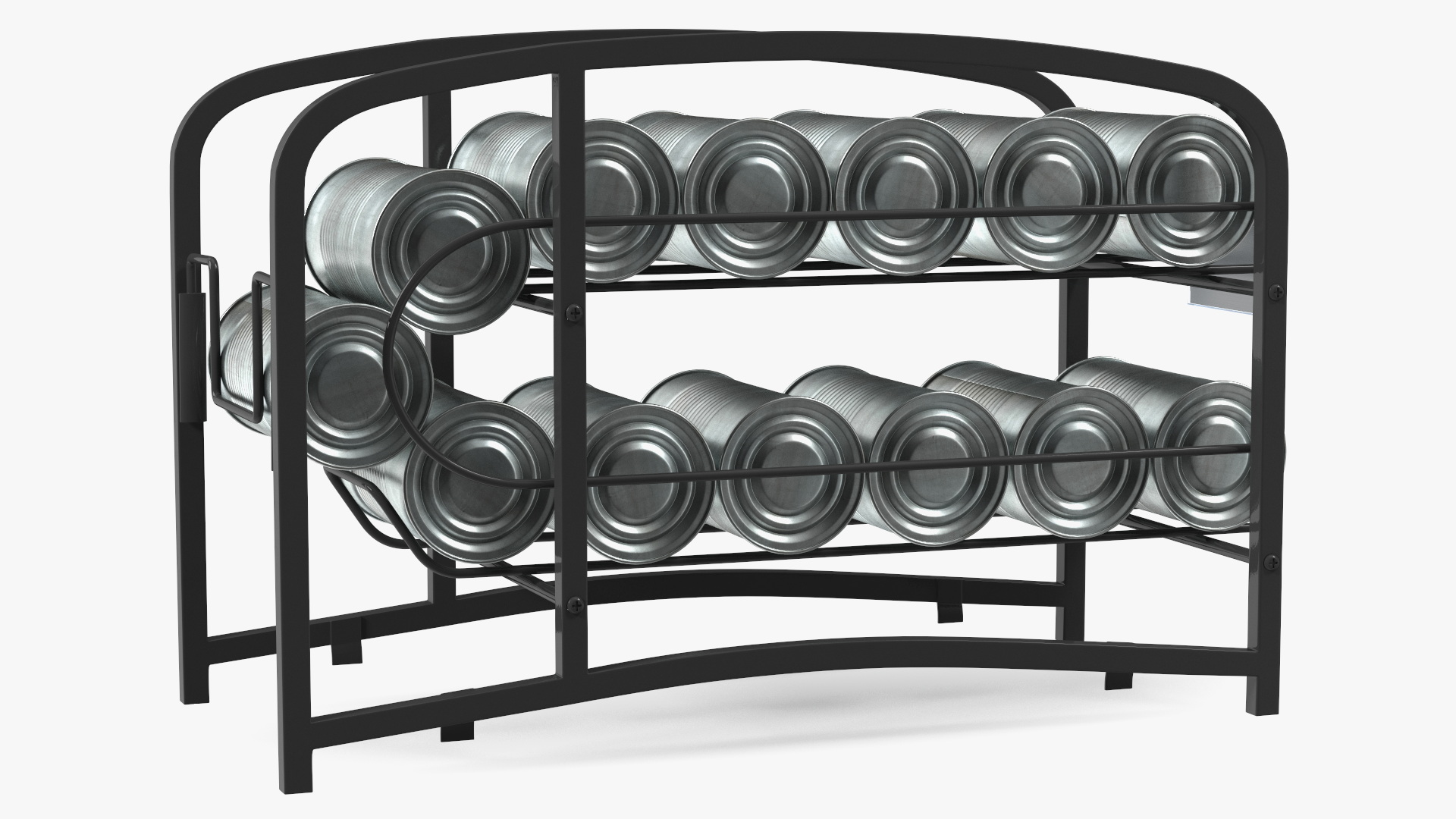3D Tin Can Storage Dispenser with Tin Cans and Price Tag model