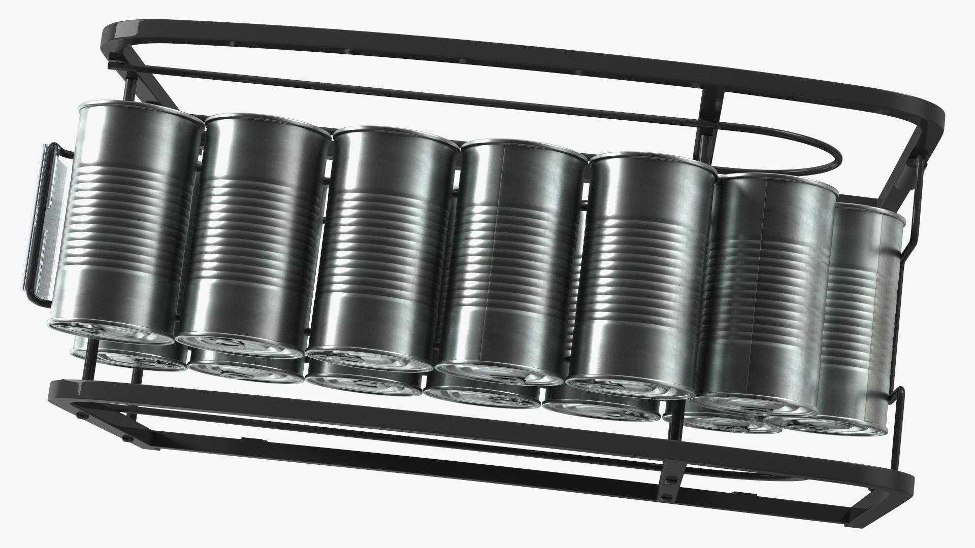 3D Tin Can Storage Dispenser with Tin Cans and Price Tag model