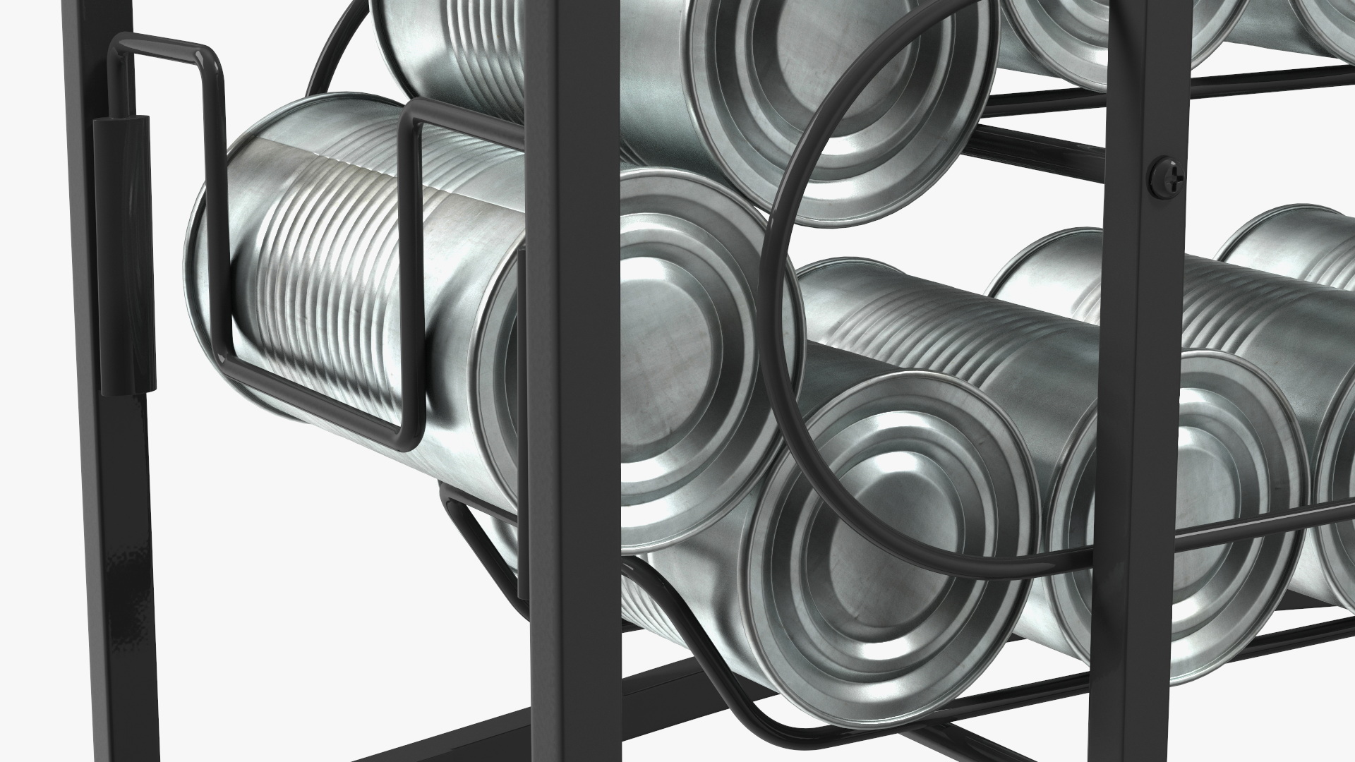3D Tin Can Storage Dispenser with Tin Cans and Price Tag model