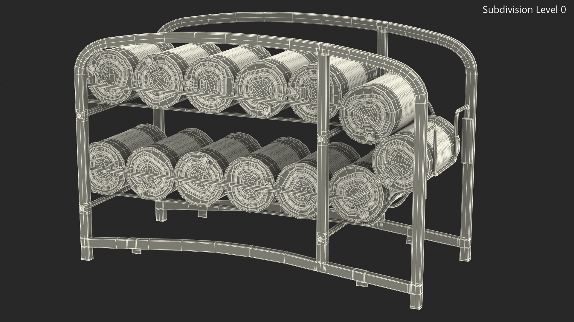 3D Tin Can Storage Dispenser with Tin Cans and Price Tag model