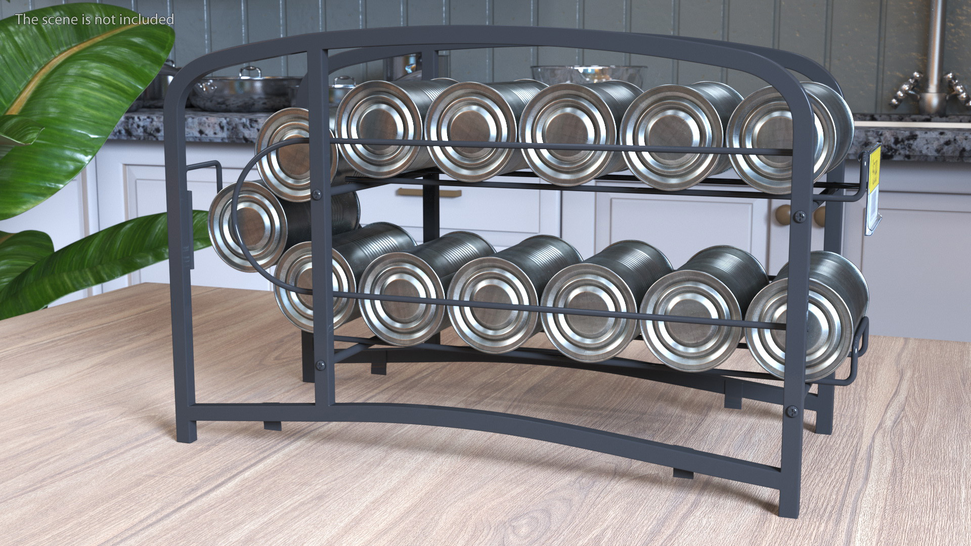 3D Tin Can Storage Dispenser with Tin Cans and Price Tag model