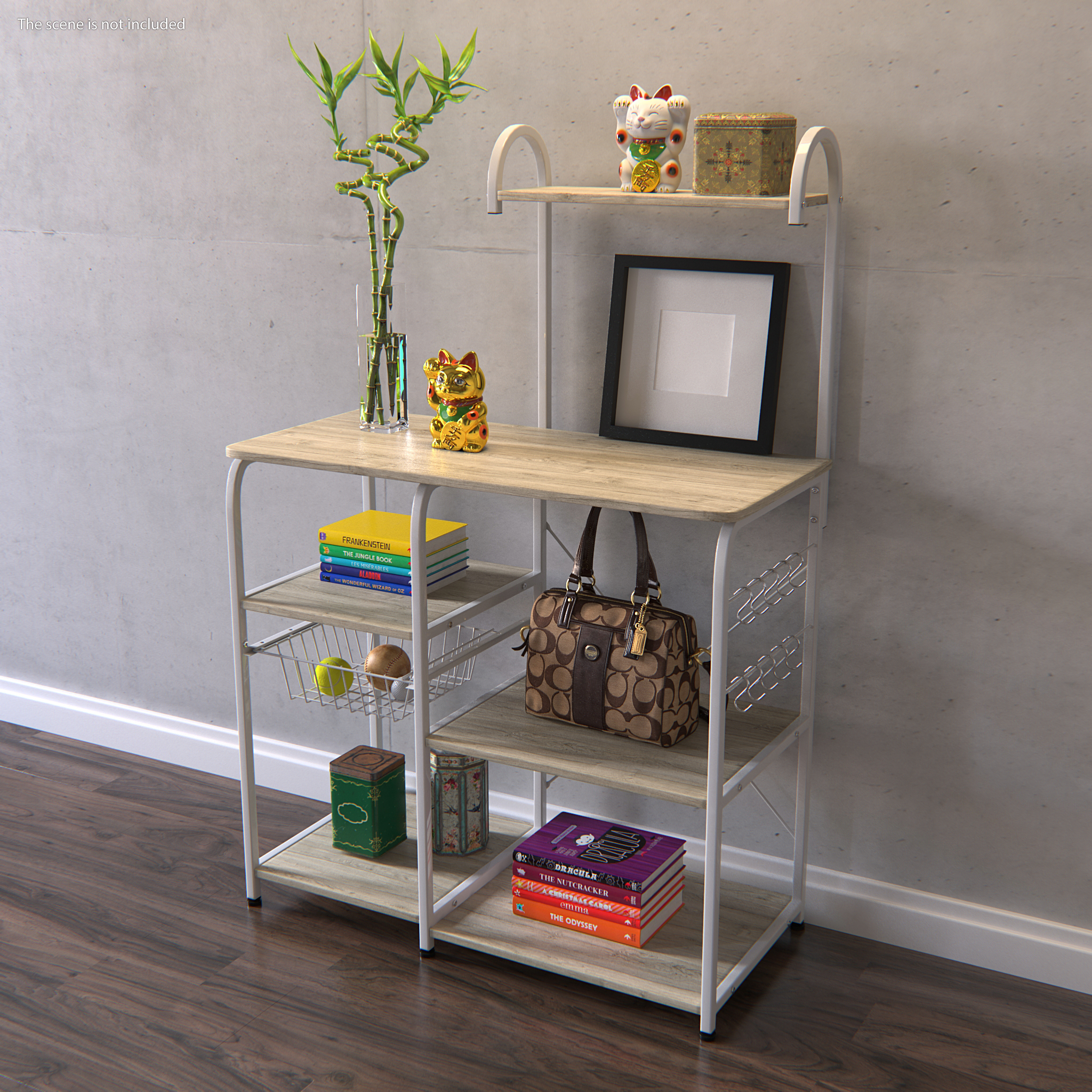 Multipurpose Kitchen Bakers Rack Light Beige 3D model