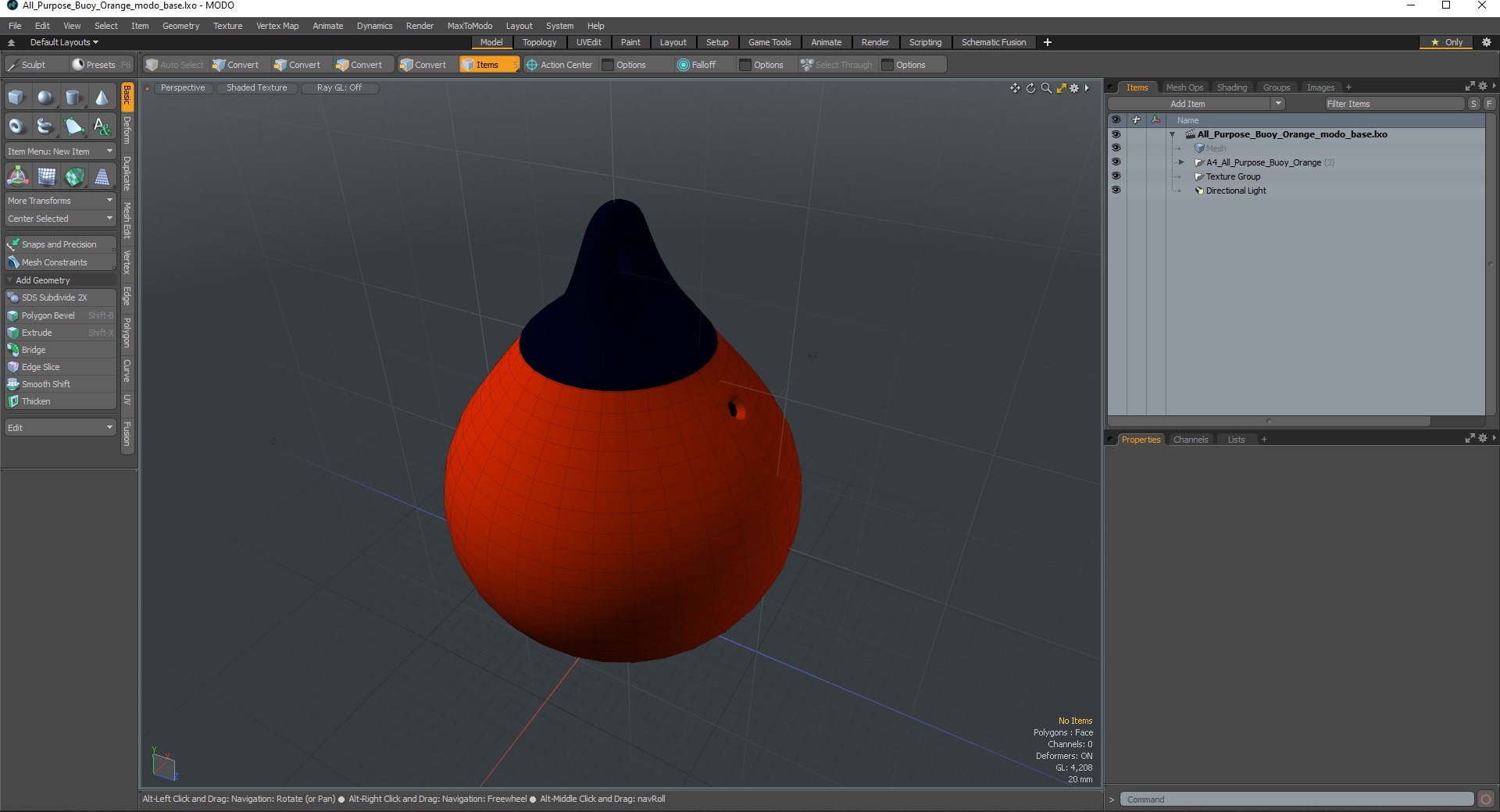 3D A4 All Purpose Buoy Orange