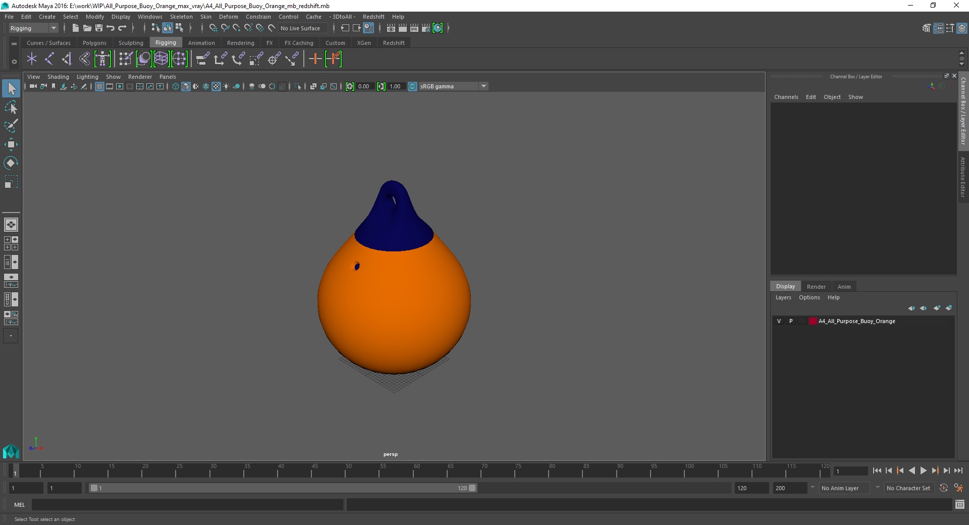 3D A4 All Purpose Buoy Orange