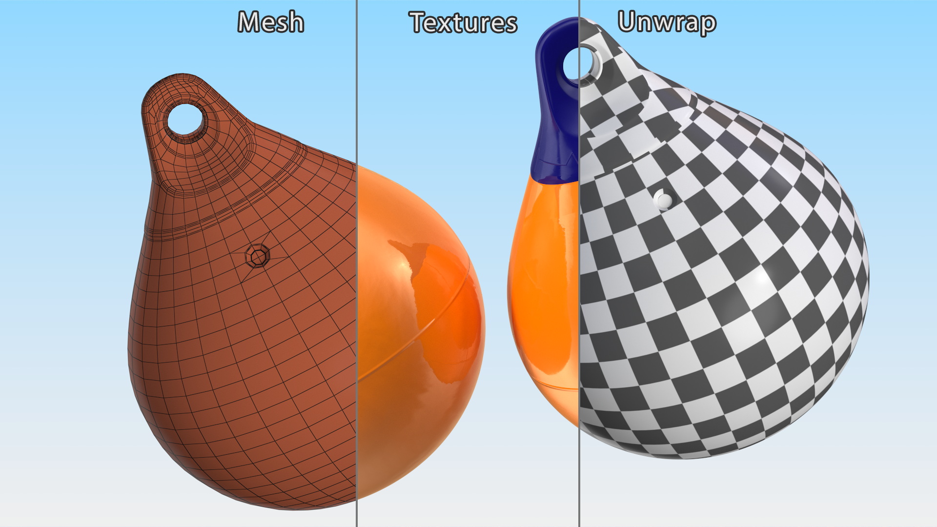 3D A4 All Purpose Buoy Orange