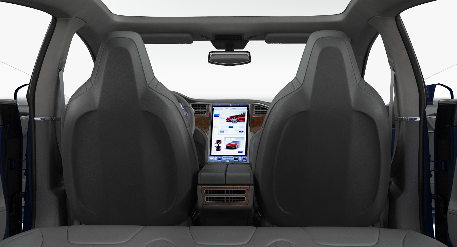 3D Tesla Model S 75 2017 Rigged model