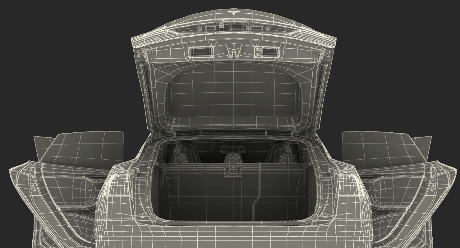 3D Tesla Model S 75 2017 Rigged model