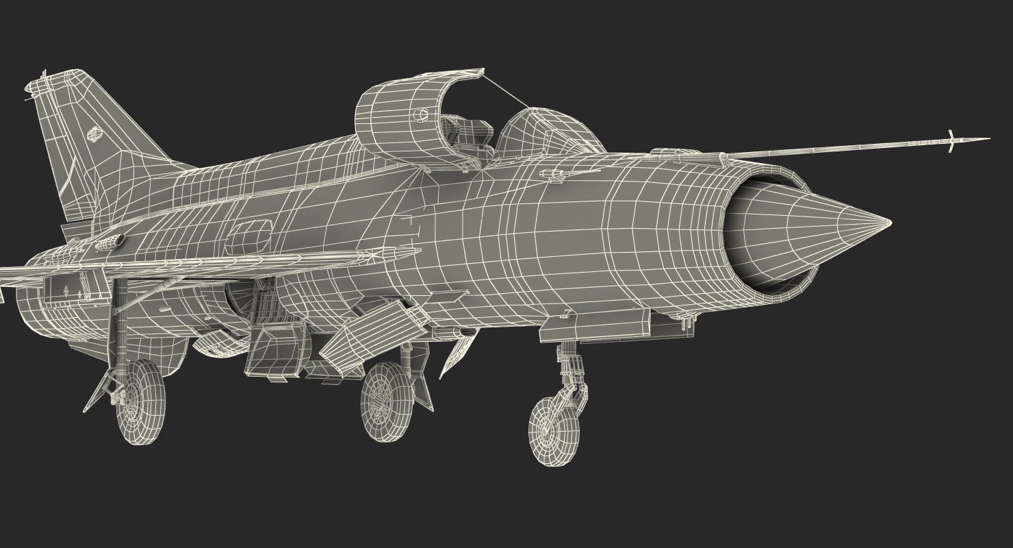 MiG 21 Egyptian Air Force Rigged 3D