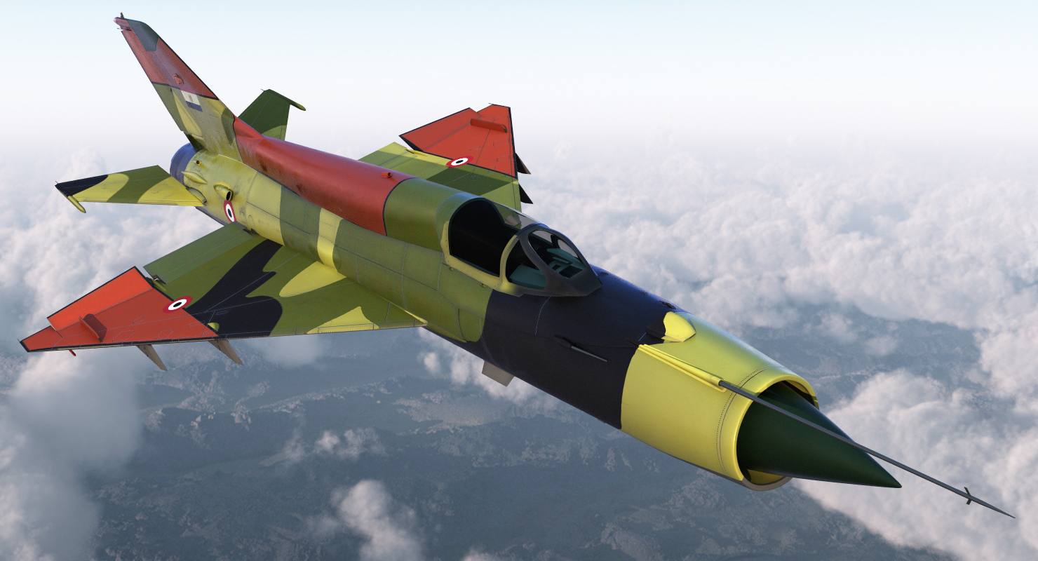 MiG 21 Egyptian Air Force Rigged 3D