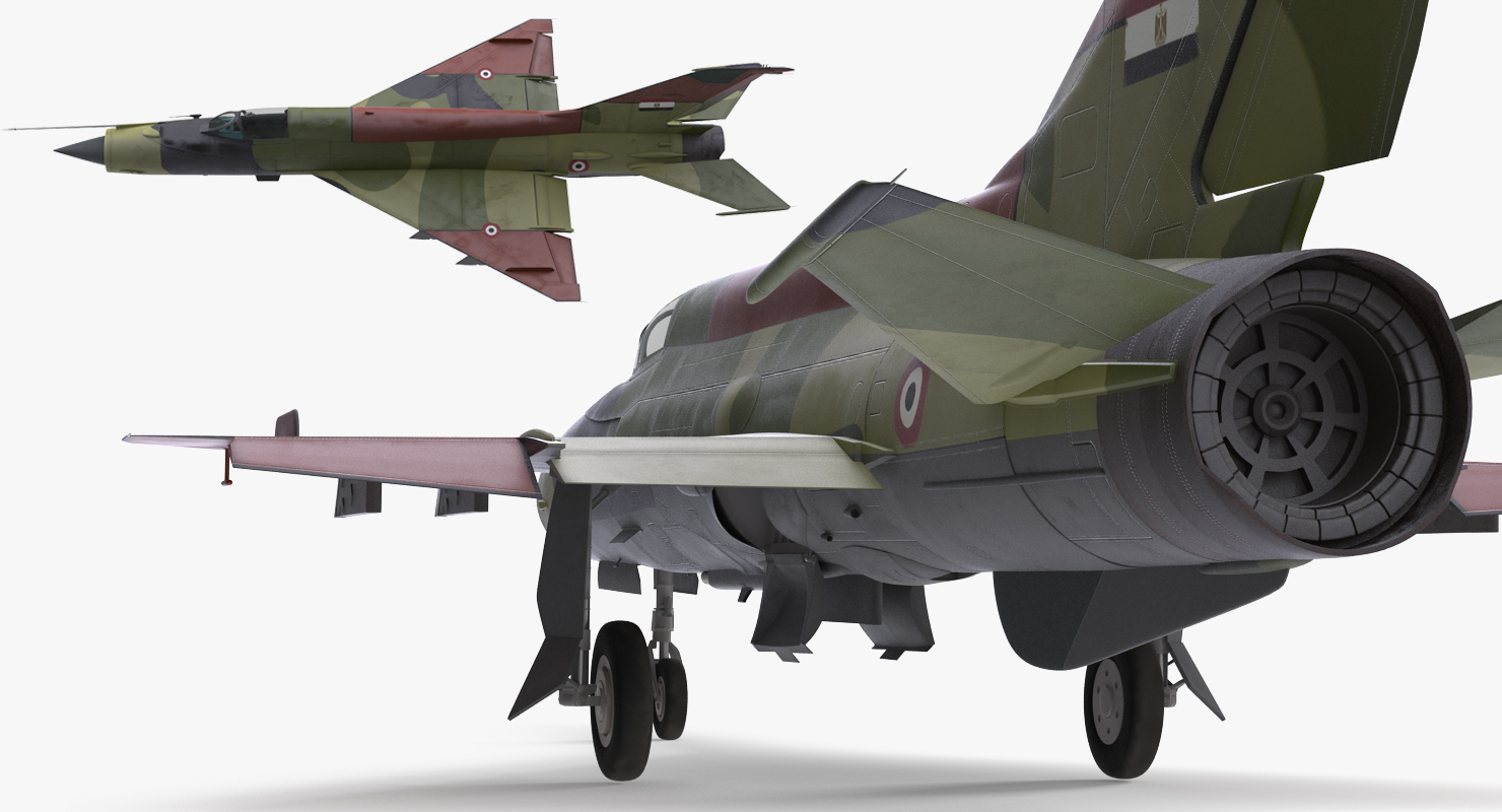 MiG 21 Egyptian Air Force Rigged 3D