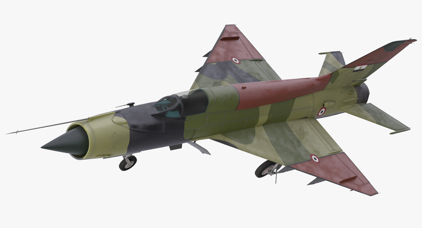 MiG 21 Egyptian Air Force Rigged 3D