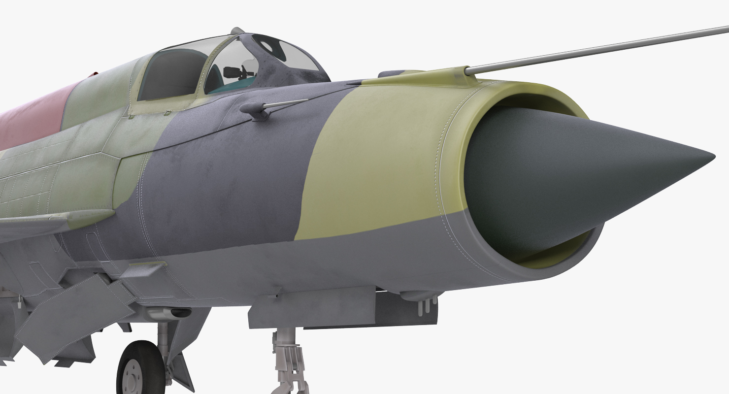 MiG 21 Egyptian Air Force Rigged 3D