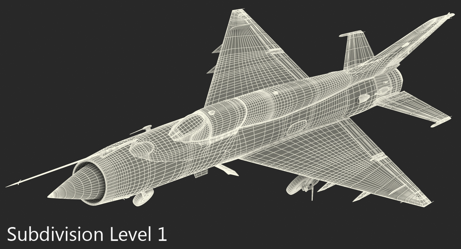 MiG 21 Egyptian Air Force Rigged 3D