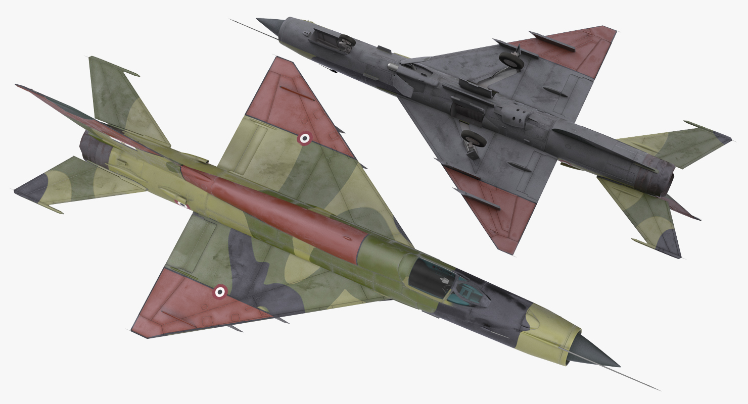 MiG 21 Egyptian Air Force Rigged 3D