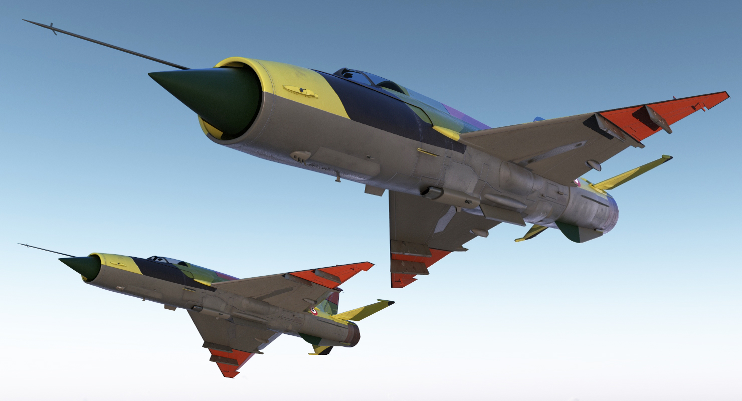 MiG 21 Egyptian Air Force Rigged 3D