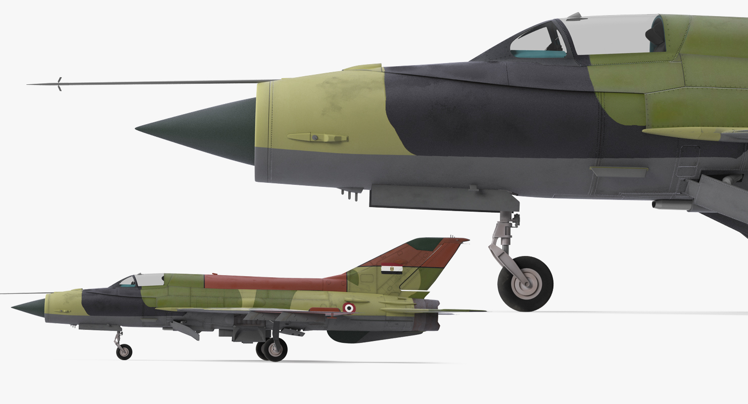 MiG 21 Egyptian Air Force Rigged 3D