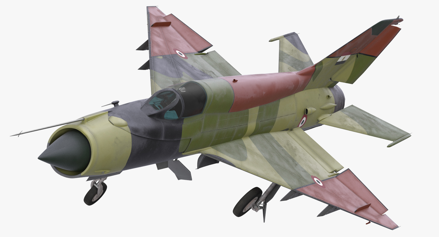 MiG 21 Egyptian Air Force Rigged 3D