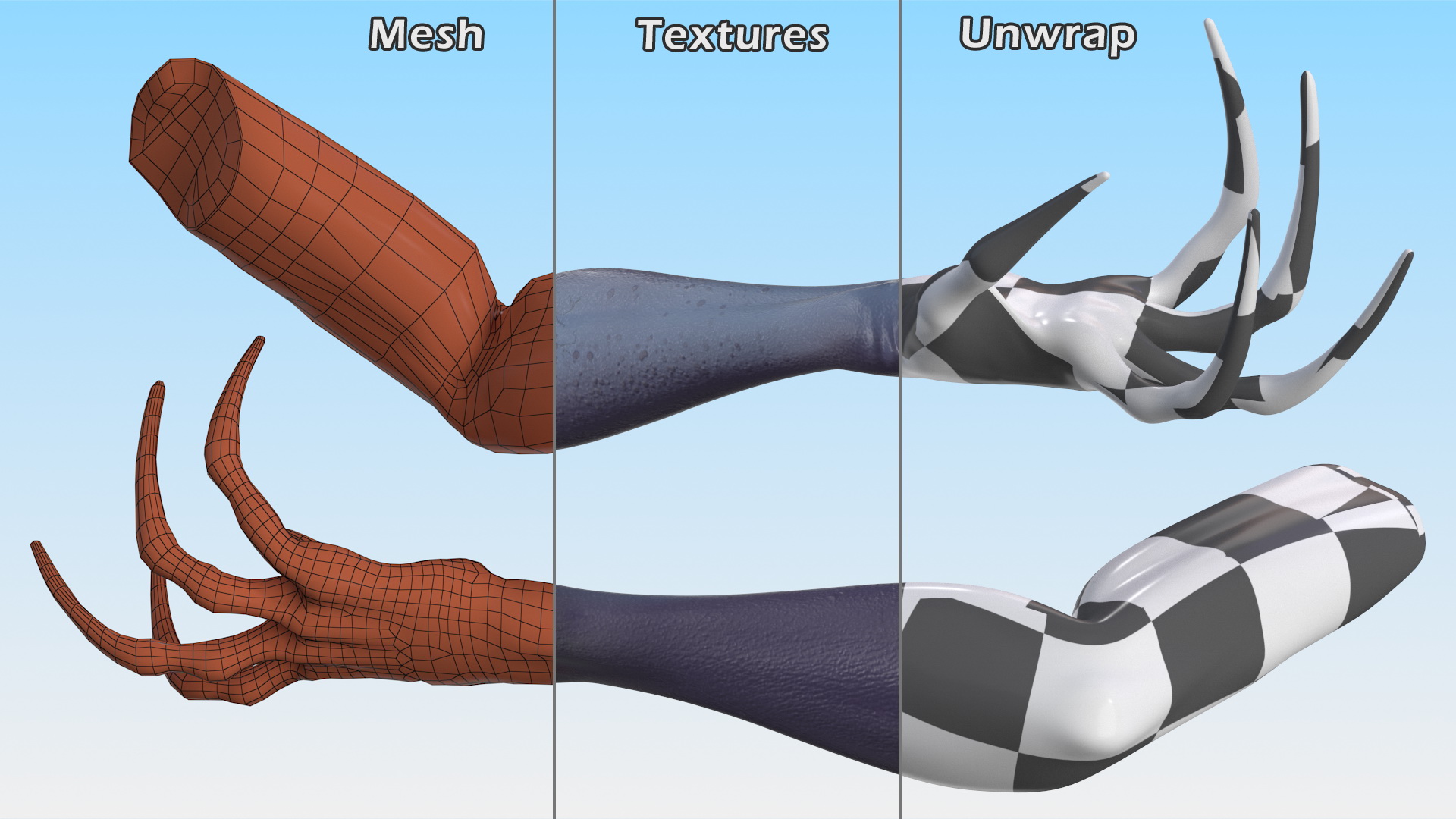 3D Scary Creature Arm model