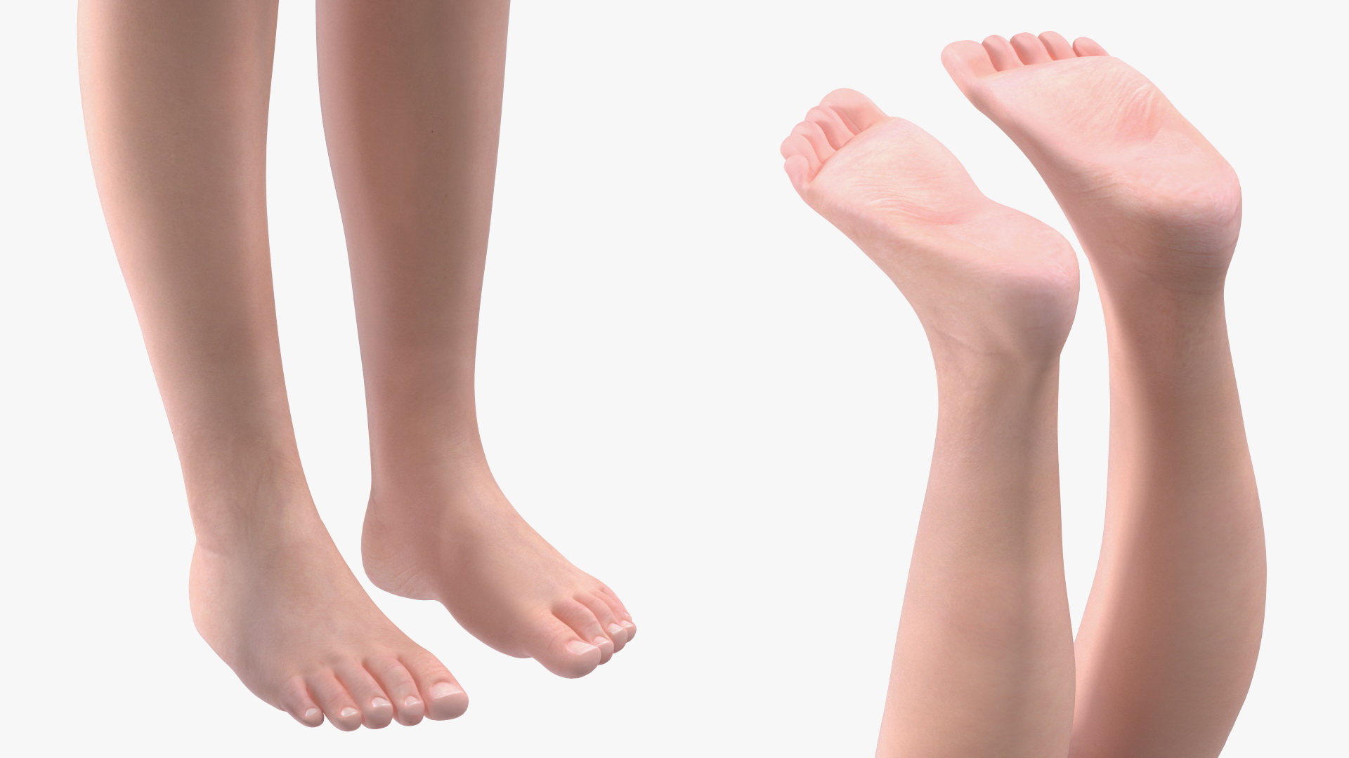 Child Girl With Swim Ring T-pose 3D