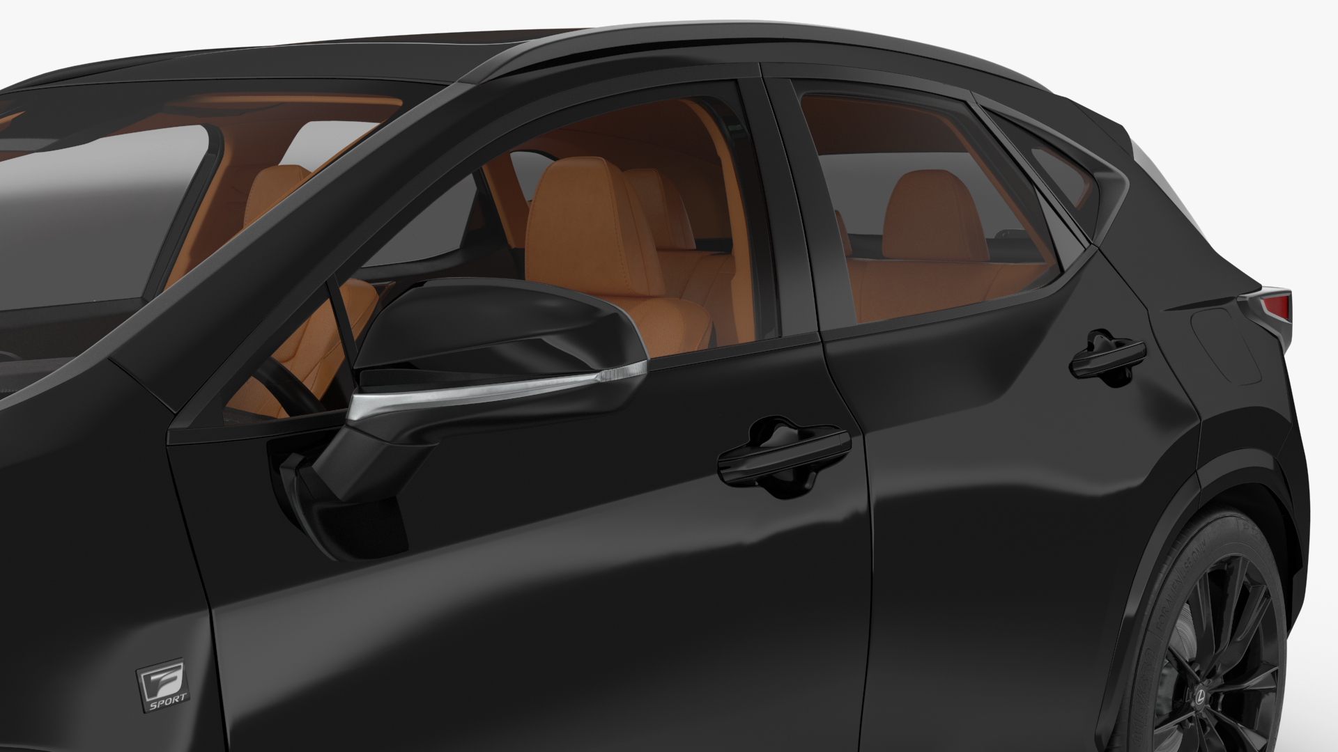 2024 Lexus NX Black Simple Interior Rigged 3D