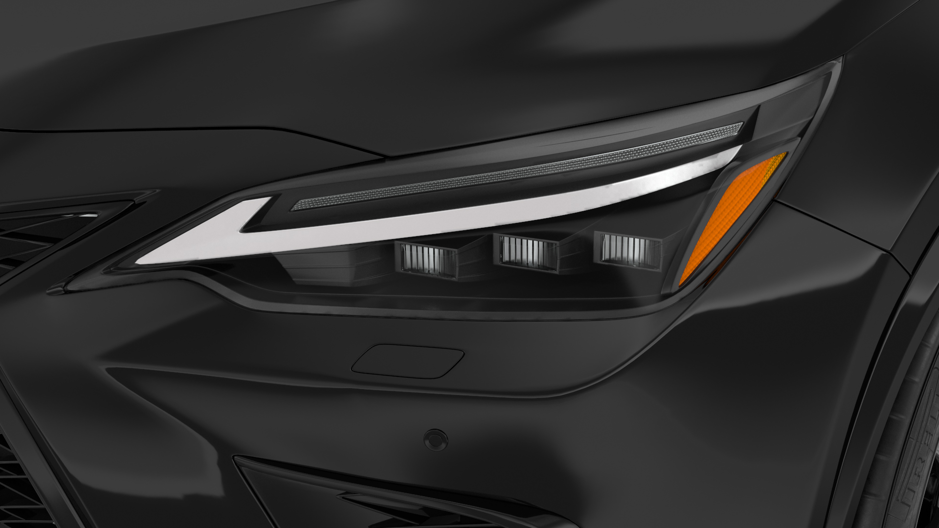 2024 Lexus NX Black Simple Interior Rigged 3D