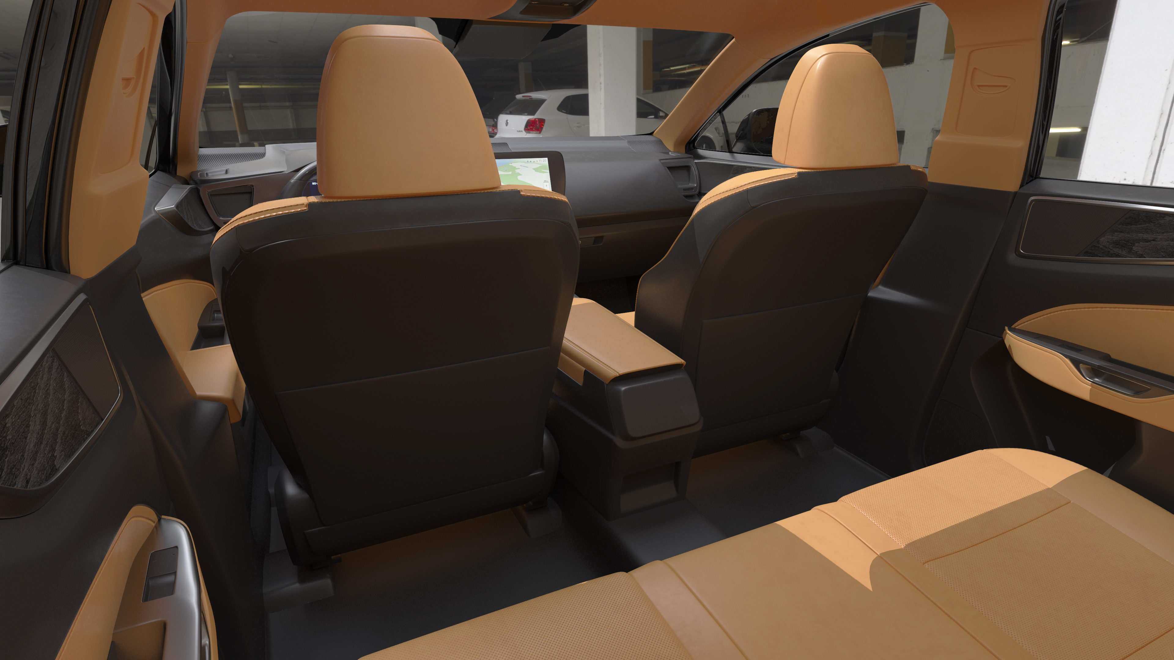 2024 Lexus NX Black Simple Interior Rigged 3D