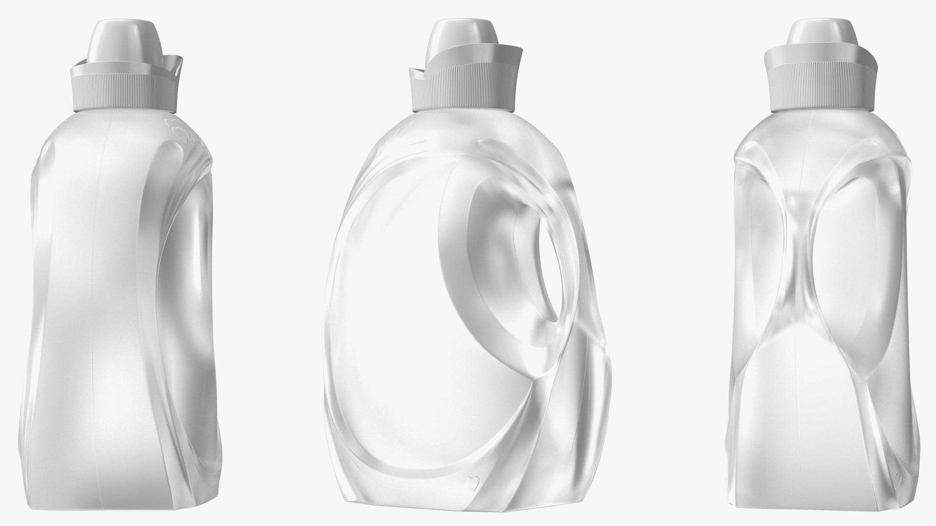 Transparent Plastic Bottle Empty 3D