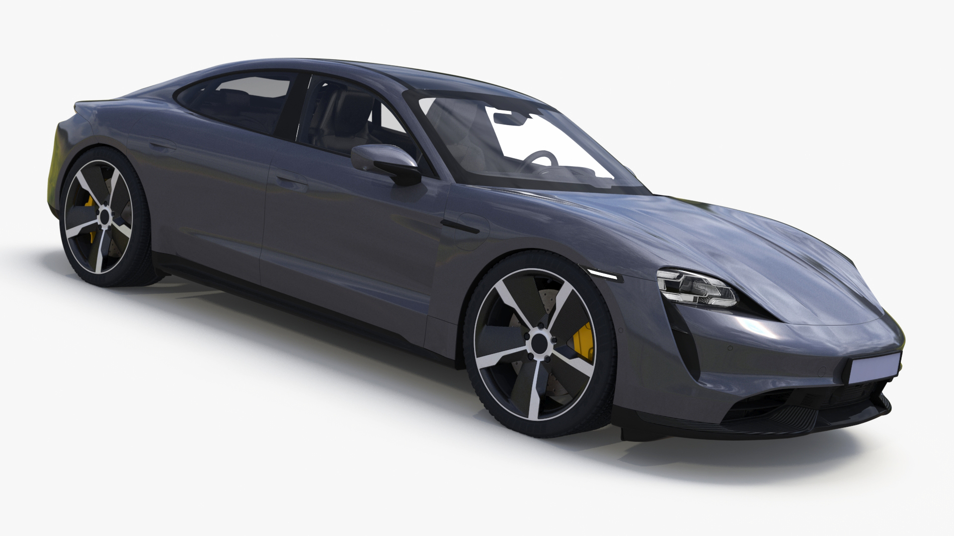 3D model Electric Sports Car Grey Simplified