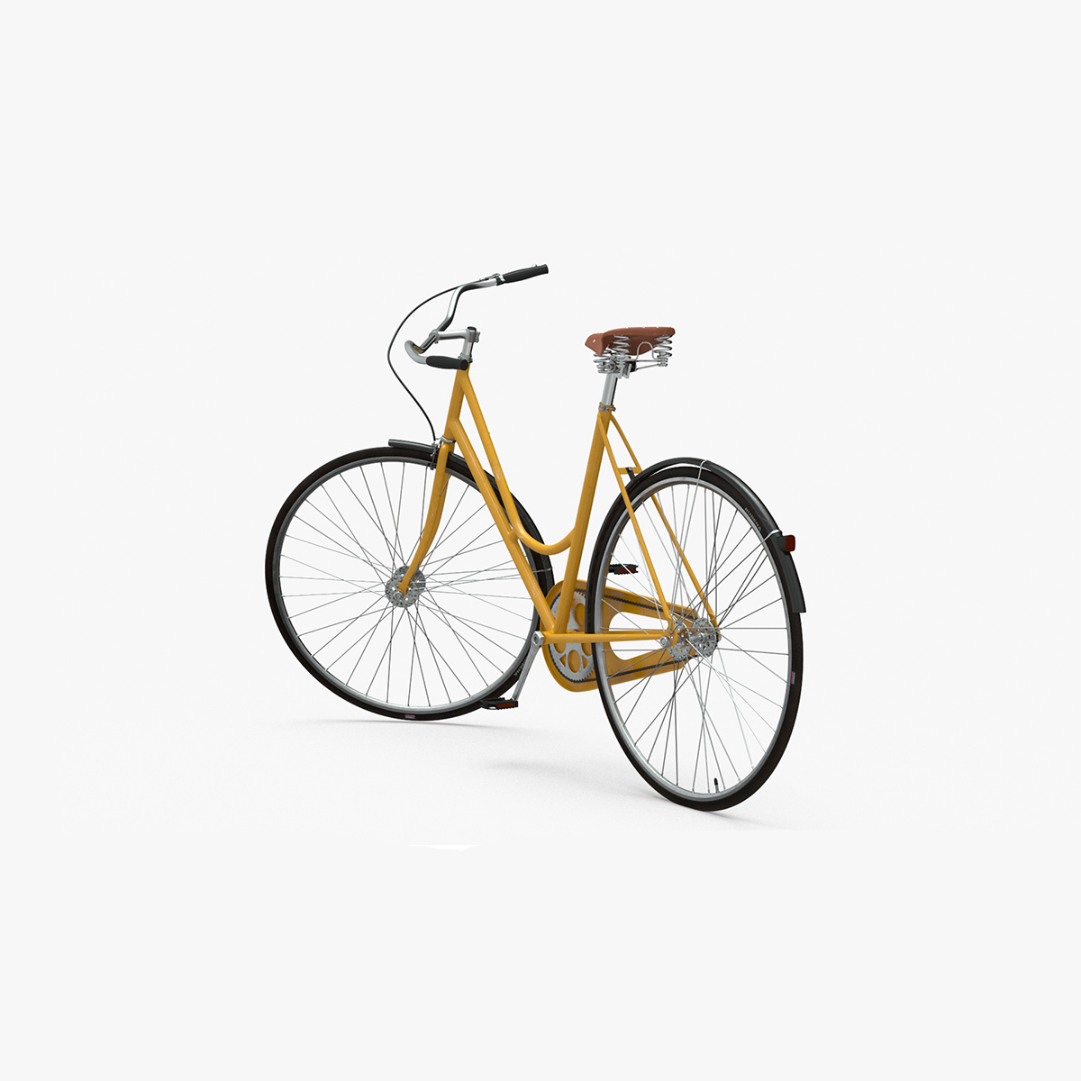 3D Classic City Bicycle Rigged for Cinema 4D