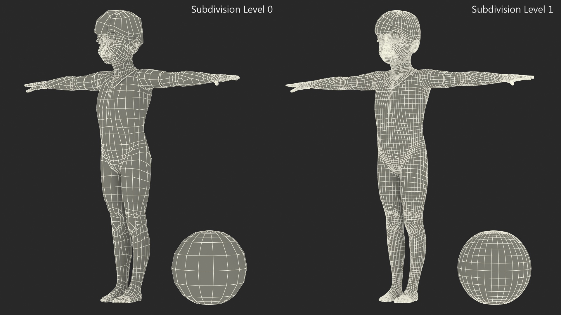 3D Asian Child Boy Swimwear T-pose