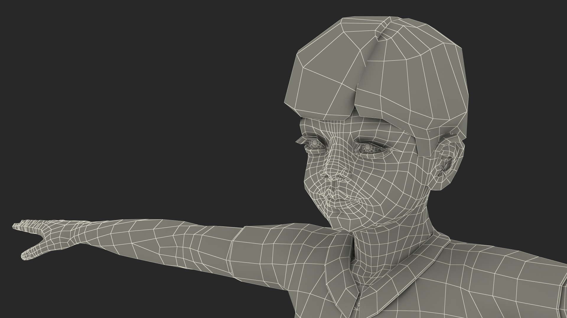 3D Asian Child Boy Swimwear T-pose