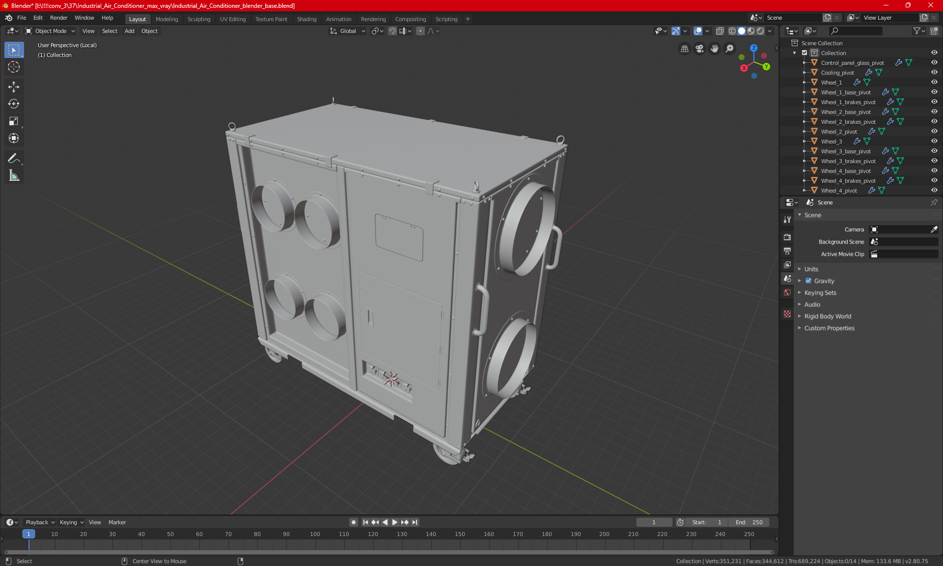 3D Industrial Air Conditioner