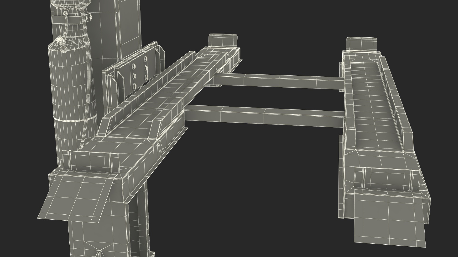 Single Post Car Storage Hoist 3D model