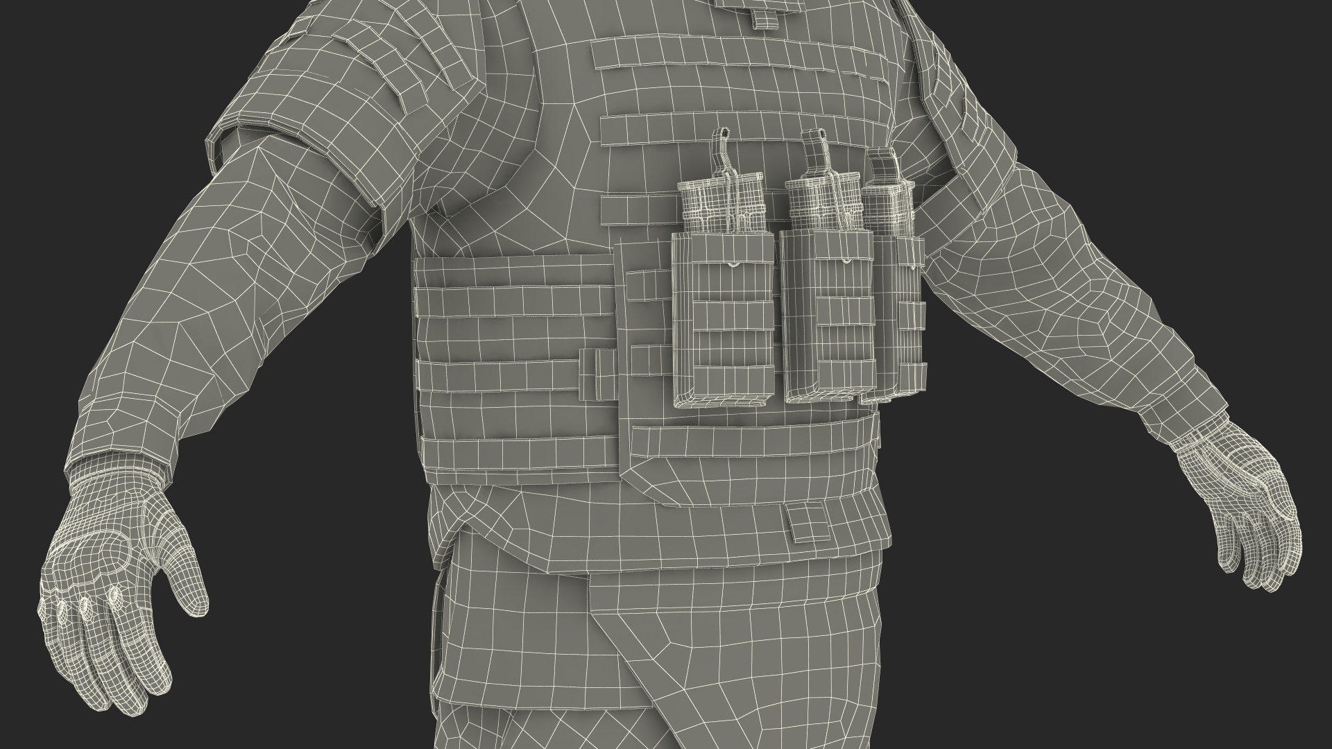 3D Soldier Green Camo with Night Visor Rigged for Maya
