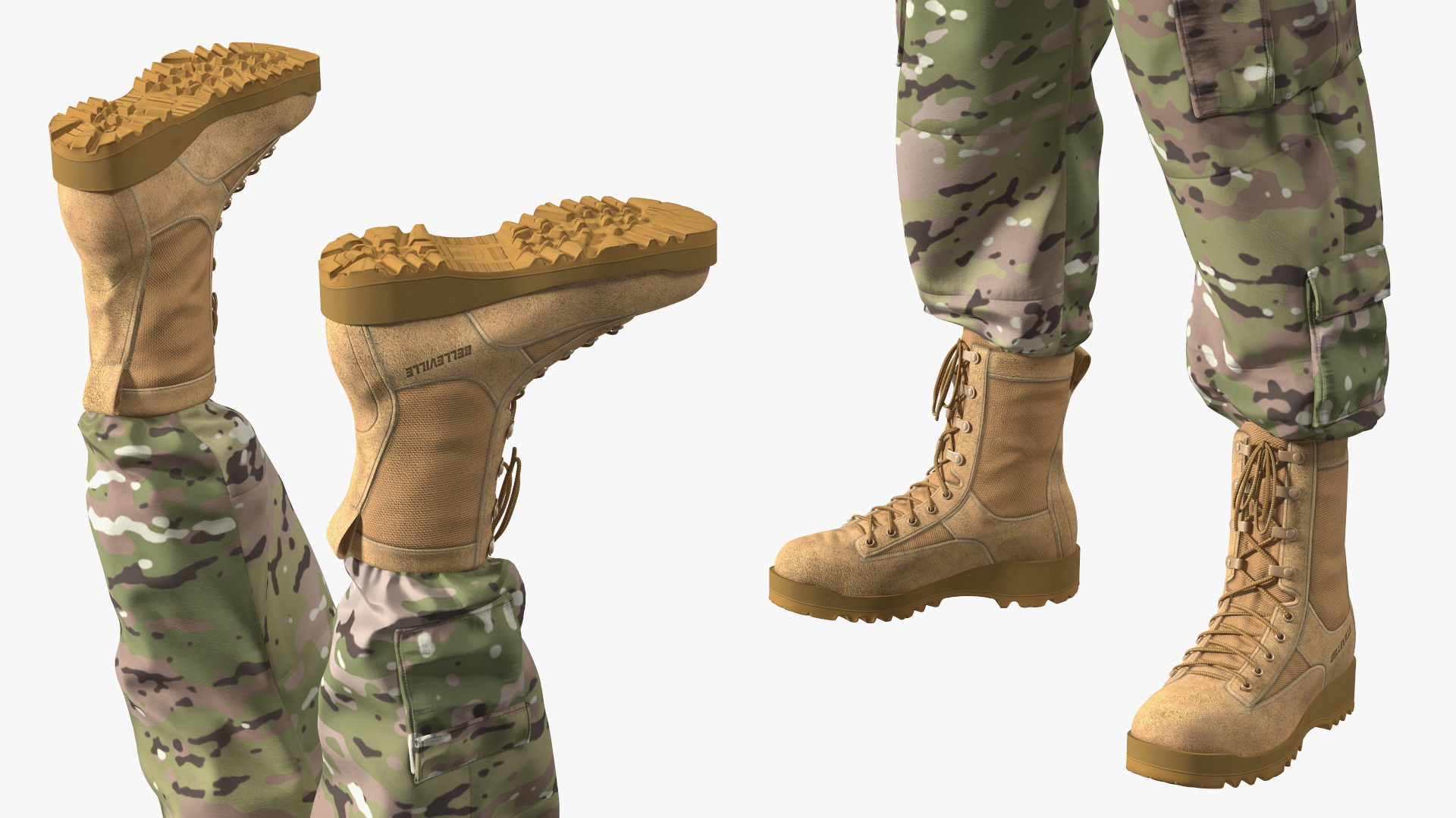 3D Soldier Green Camo with Night Visor Rigged for Maya